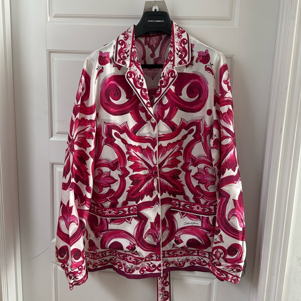 Authentic Dolce & Gabbana Silk Printed Tunic